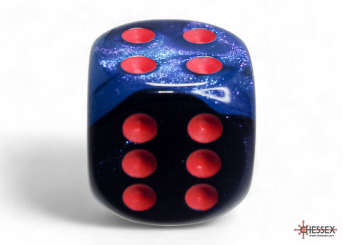 Gemini: 12D6 Black-Starlight/Red Accessoires - Dés - Classiques