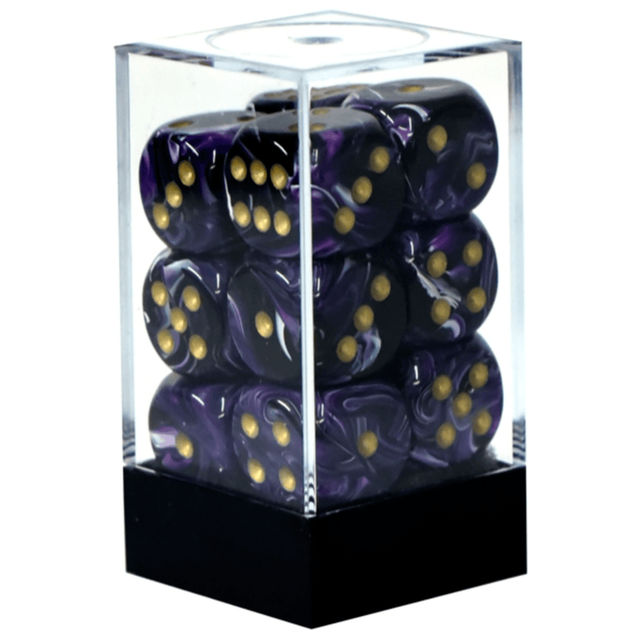 Vortex: 12D6 Purple/Gold Accessoires - Dés - Classiques