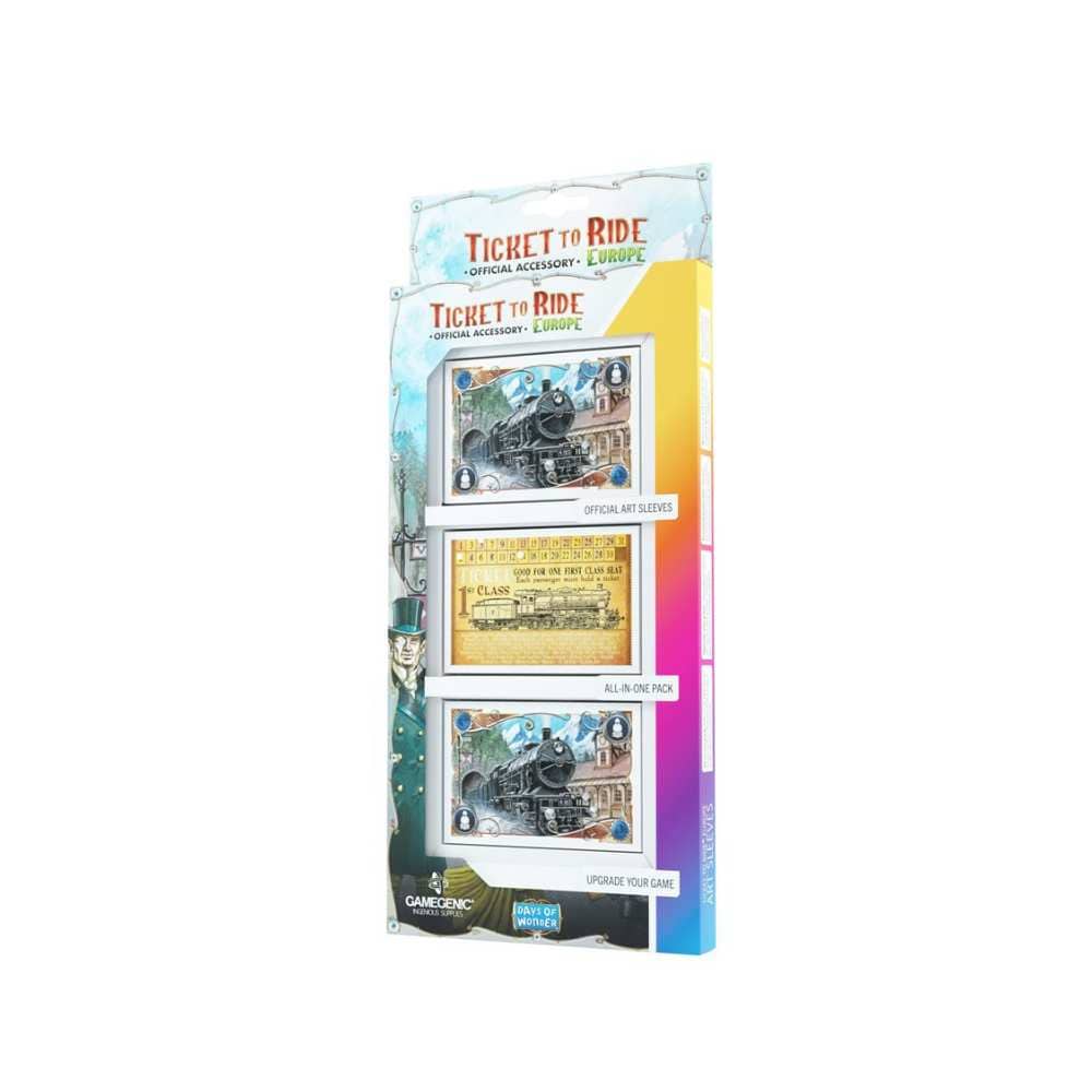 Art Sleeves - Aventuriers du rail  |Ticket to Ride - Europe Accessoires - Protecteurs de cartes - Protecteurs (Sleeves) - Américain standard