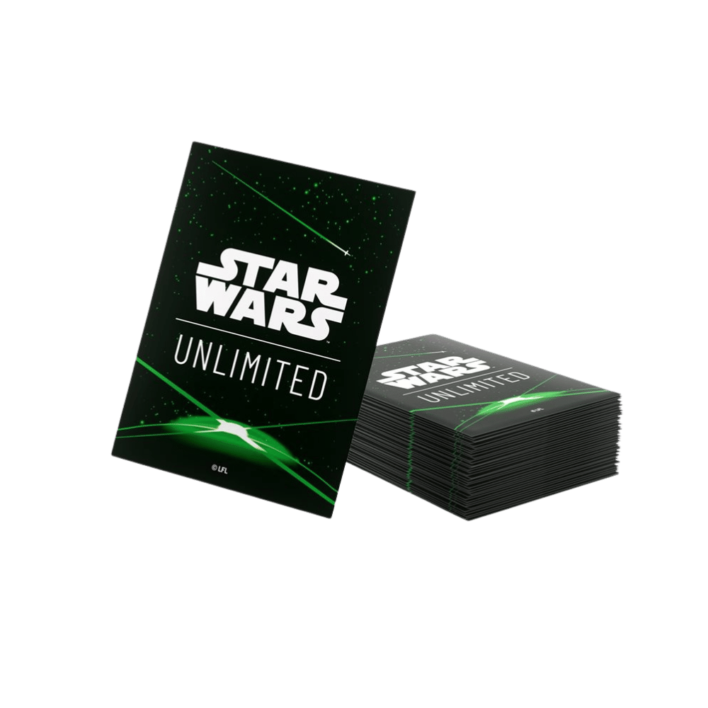 Star Wars: Unlimited - Art Sleeves: Card Back Green (60 + 1 clear sleeve) Accessoires - Protecteurs de cartes - Protecteurs (Sleeves) - Jeu de carte standard