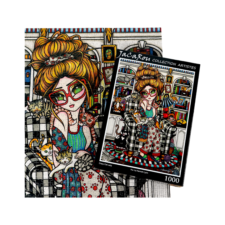Crazy Cat Lady casse-tête JaCaRou puzzle | Achat en ligne Buy online