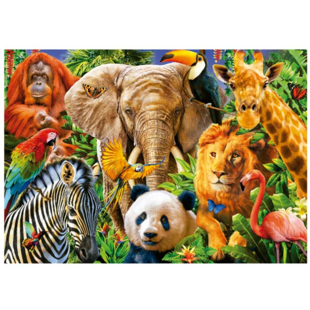 Collage animaux sauvages casse-tête Educa | Wild animal collage Puzzle