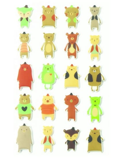 Autocollants Cooky Ours 20 Gommettes PASSE-TEMPS - Bricolages