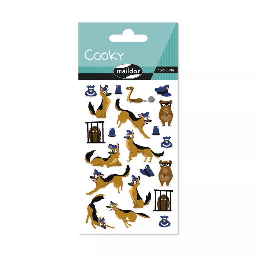 Autocollants Cooky Police 21 Gommettes PASSE-TEMPS - Bricolages