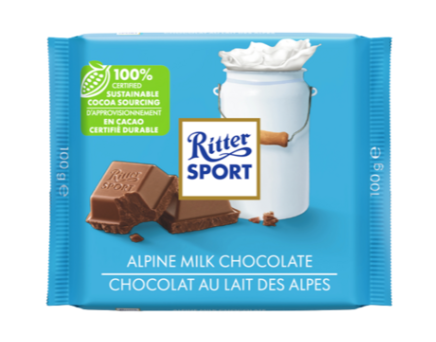 Chocolat Ritter Sports - Chocolat au lait