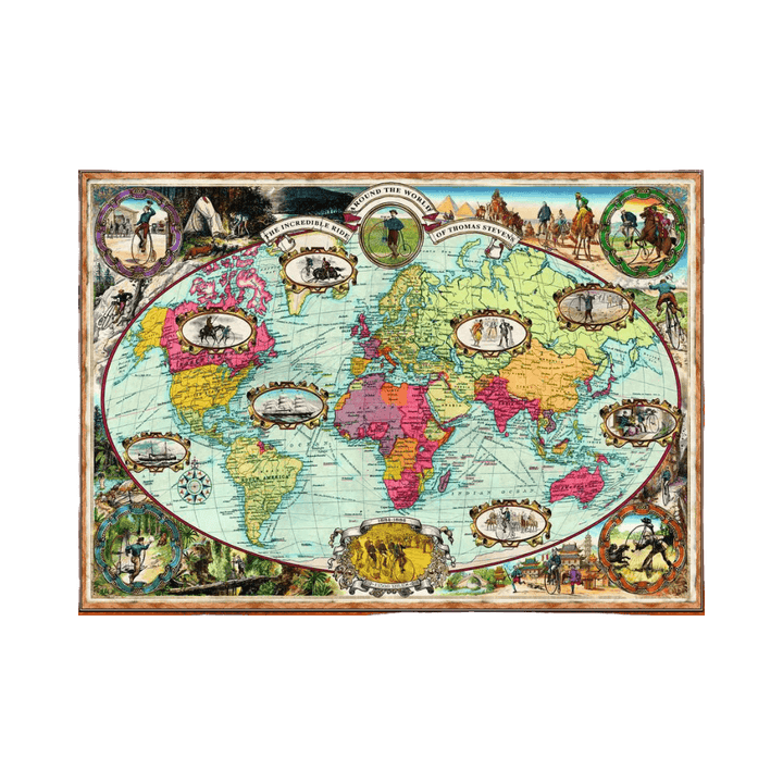 Bicycle Ride Around the World (1000pc) CASSE-TÊTE - 1000 morceaux