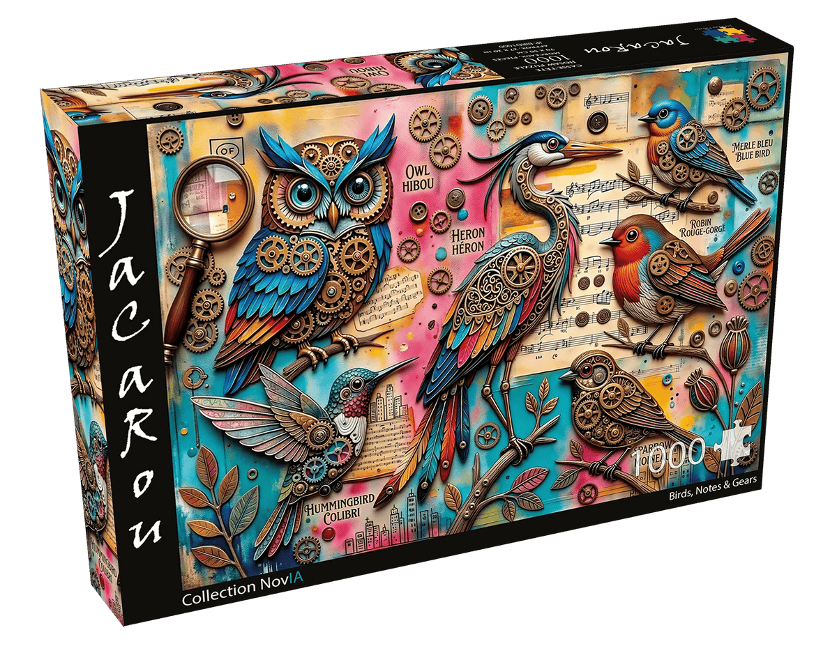 Birds, Notes & Gears (1000 pcs) CASSE-TÊTE - 1000 morceaux