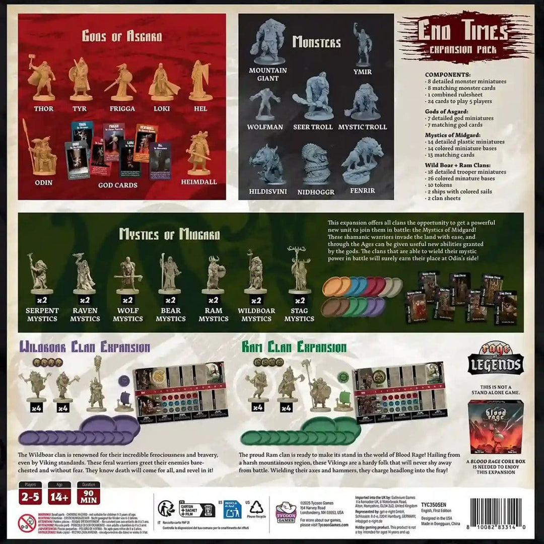 Blood Rage - Ext. End Times (EN) JEUX - Stratégie - Stratégie avancé