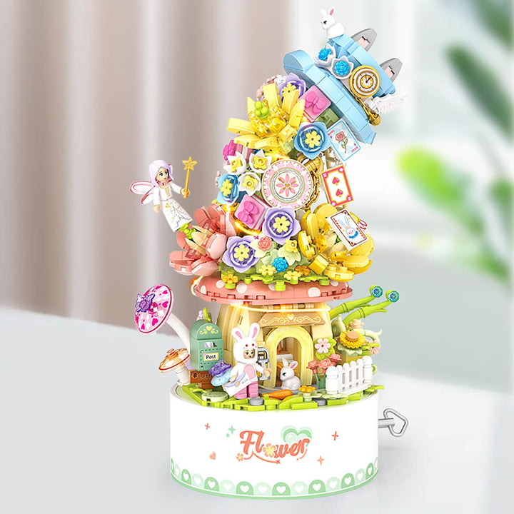 Boîte à musique fleurs PASSE-TEMPS - Jouets - Jouets Construction