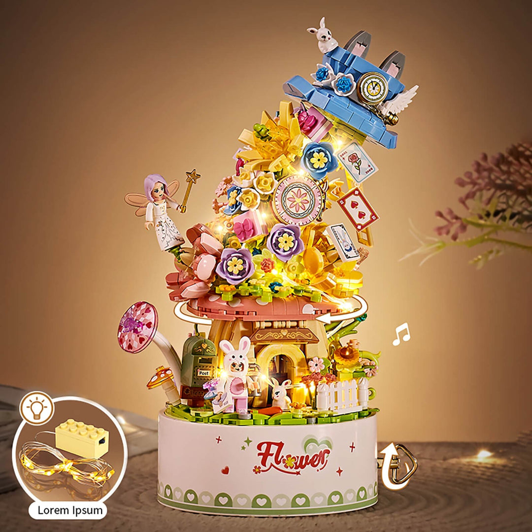 Boîte à musique fleurs PASSE-TEMPS - Jouets - Jouets Construction