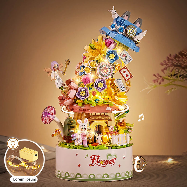 Boîte à musique fleurs PASSE-TEMPS - Jouets - Jouets Construction