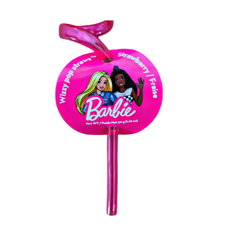 Bonbon  Barbie Wizzy Pop suçon avec paille 50g Confiseries