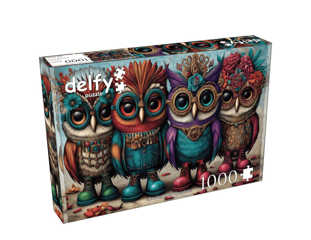 Booted Owl Quartet (1000pcs) CASSE-TÊTE - 1000 morceaux