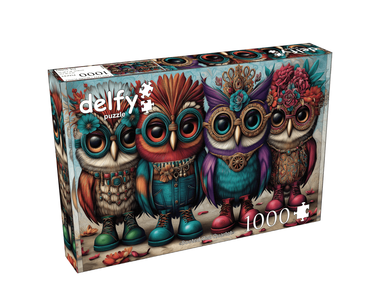 Booted Owl Quartet (1000pcs) CASSE-TÊTE - 1000 morceaux