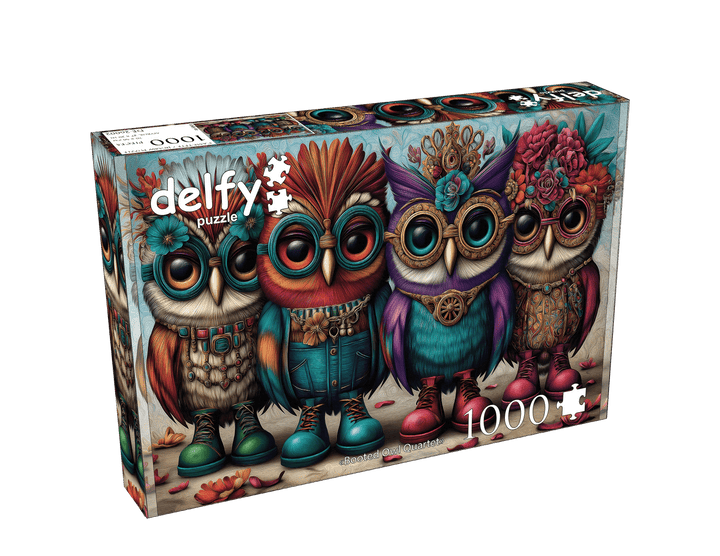 Booted Owl Quartet (1000pcs) CASSE-TÊTE - 1000 morceaux