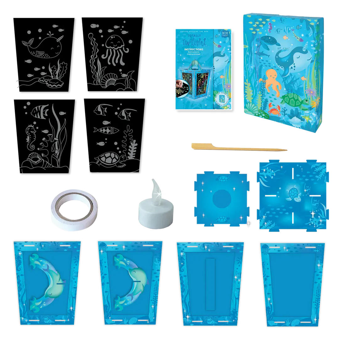 Box Candiy: Totally Twilight - Ens. d'art Lanterne Vie Marine à Gratter (ML) PASSE-TEMPS - Bricolages