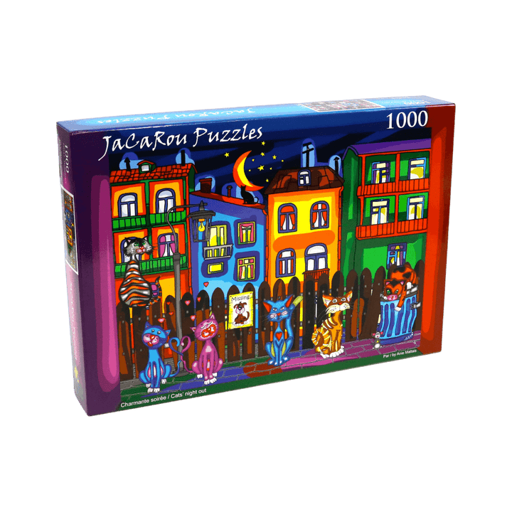 Charmante soirée casse-tête JaCaRou | Cats’ Night Out Puzzle JaCaRou