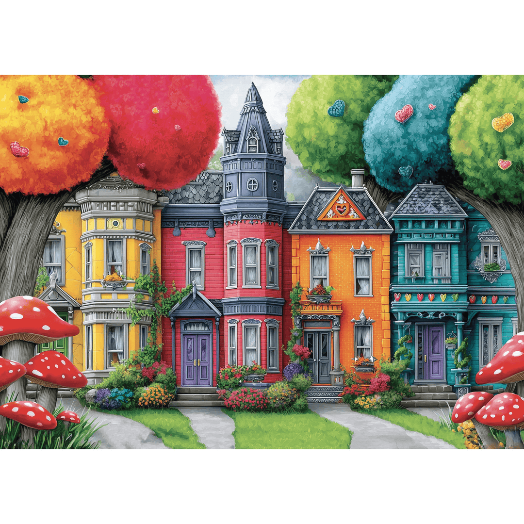 Bright Neighborhood (1000pcs) CASSE-TÊTE - 1000 morceaux