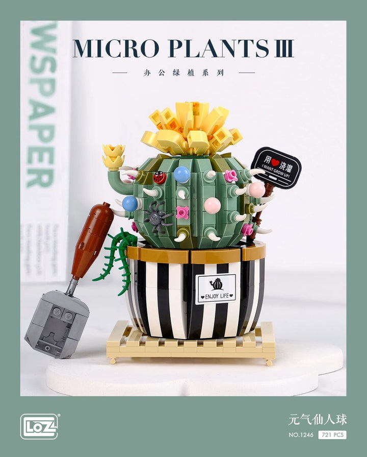 Cactus rond en pot (721pcs) PASSE-TEMPS - Jouets - Jouets Construction