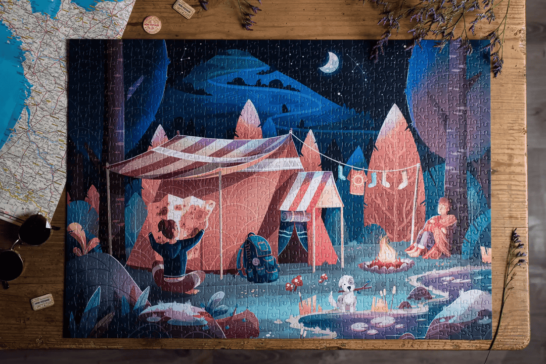 Camping Under the Stars (1000 pcs) CASSE-TÊTE - 1000 morceaux