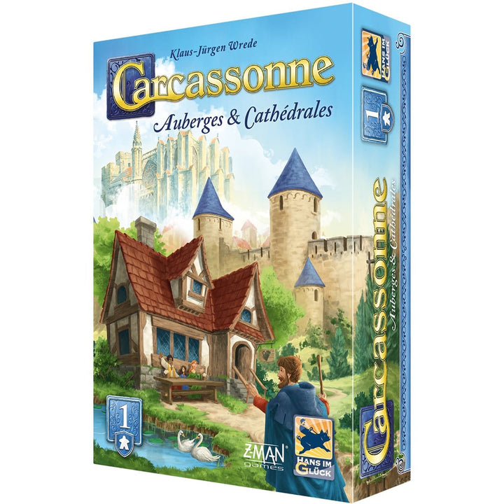 Carcassonne: Ext 1: Auberges & Cathedrales - Version 2025 (FR) JEUX - Famille