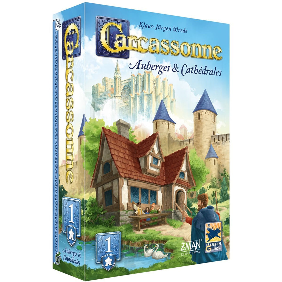 Carcassonne: Ext 1: Auberges & Cathedrales - Version 2025 (FR) JEUX - Famille