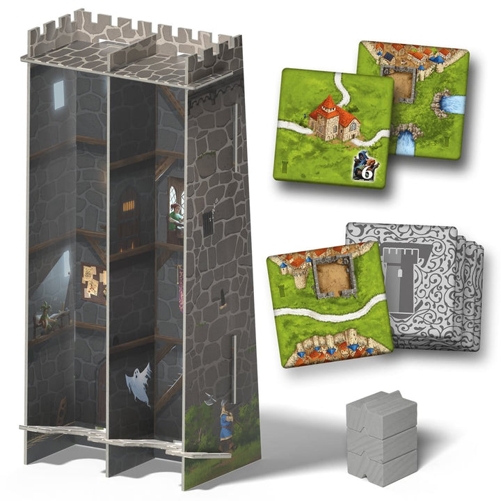 Carcassonne: Ext 4: Tours & Voleurs - Version 2025 (FR) JEUX - Famille