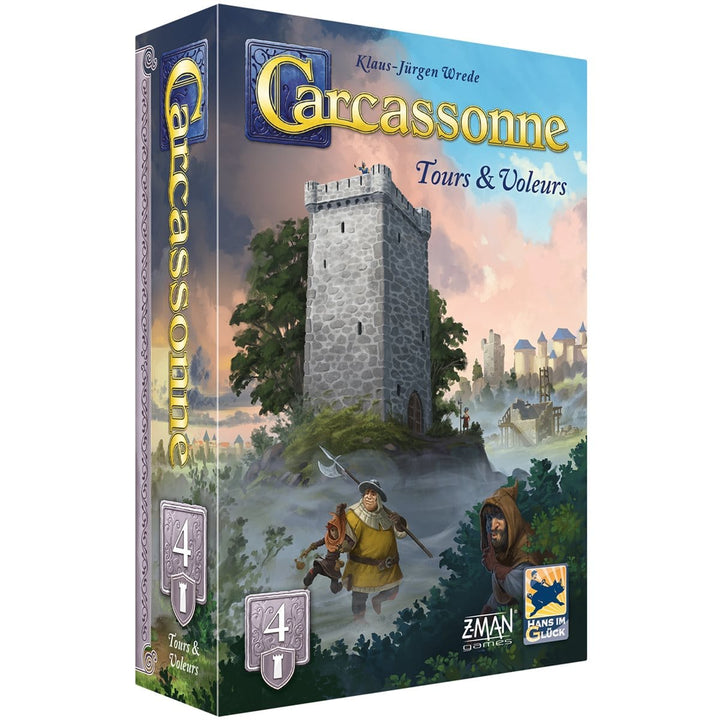 Carcassonne: Ext 4: Tours & Voleurs - Version 2025 (FR) JEUX - Famille