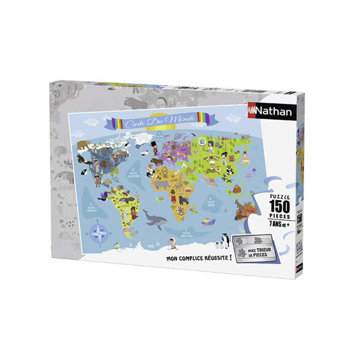 Carte du monde (Puzzle 150 pcs) CASSE-TÊTE - 100 - 150 morceaux