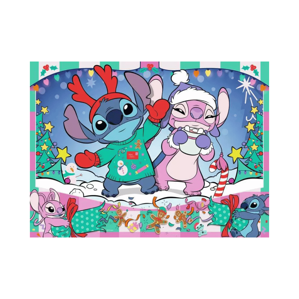 Disney Stitch Christmas (Puzzle 100 large pcs) CASSE-TÊTE - 100 - 150 morceaux