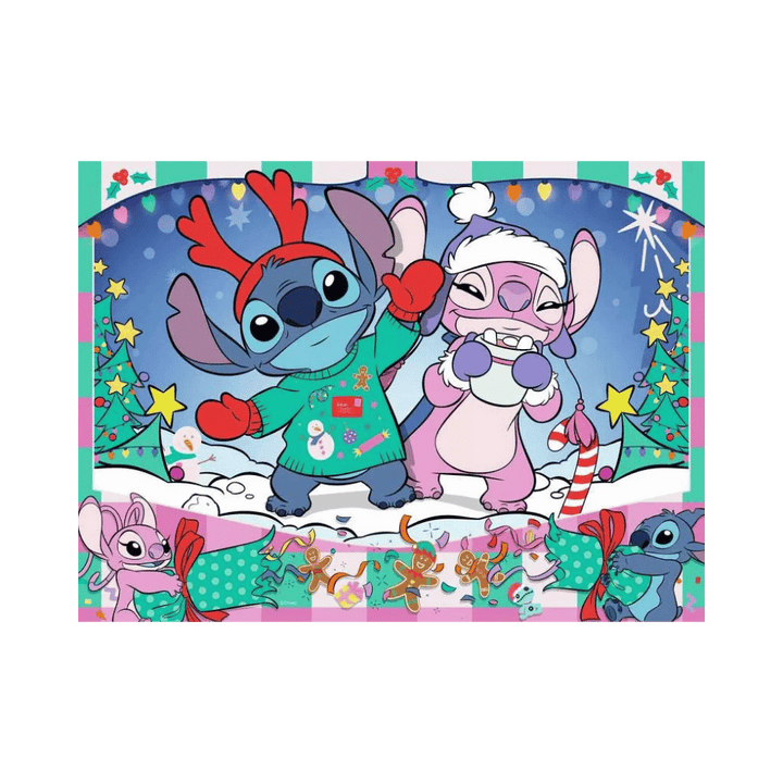 Disney Stitch Christmas (Puzzle 100 large pcs) CASSE-TÊTE - 100 - 150 morceaux