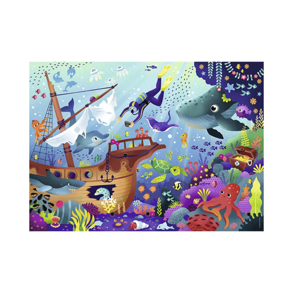Le monde sous-marin (Puzzle 100 pcs) CASSE-TÊTE - 100 - 150 morceaux