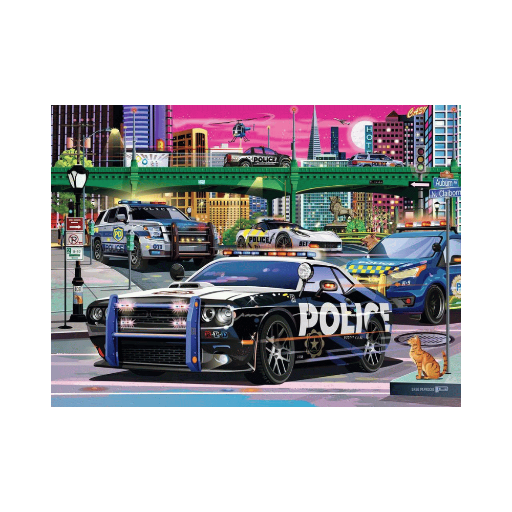 Police on Patrol (Puzzle 150  large pc) CASSE-TÊTE - 100 - 150 morceaux