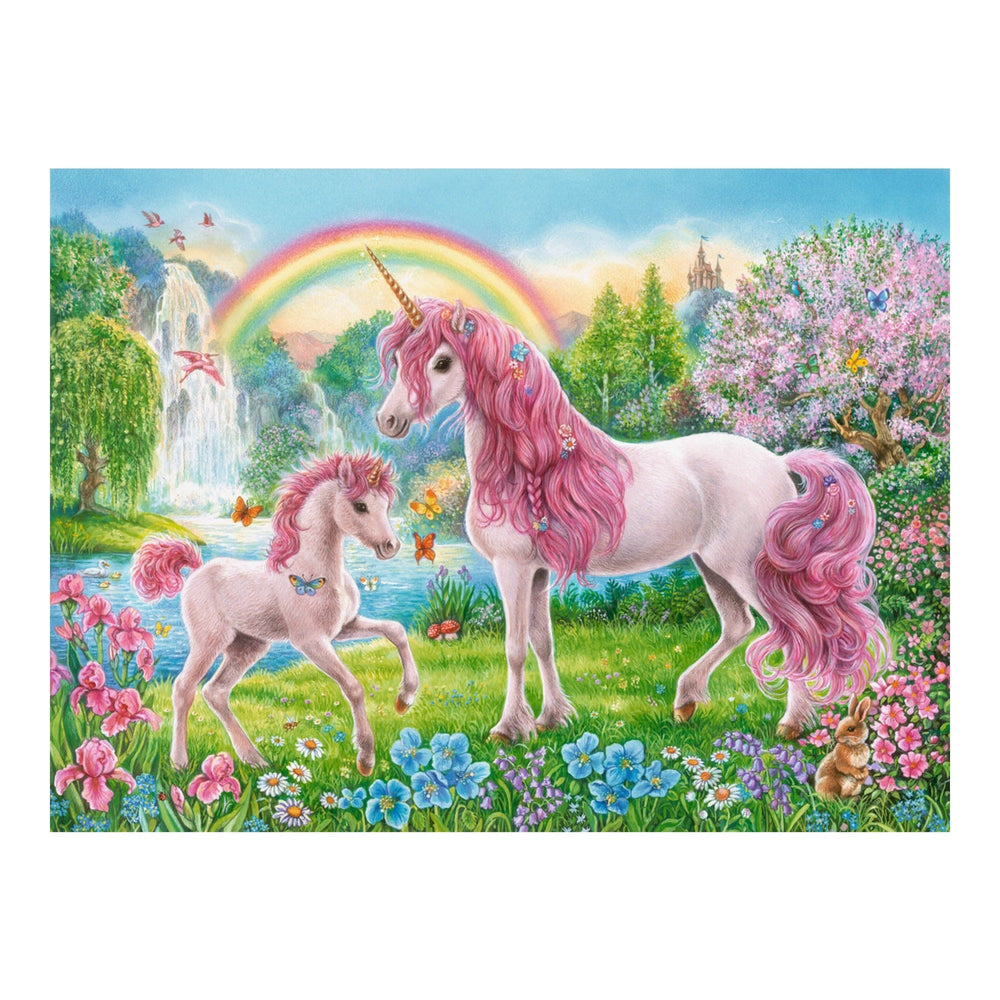 Puzzle 100 XXL: Licorne magique, avec cahier à colorier CASSE-TÊTE - 100 - 150 morceaux