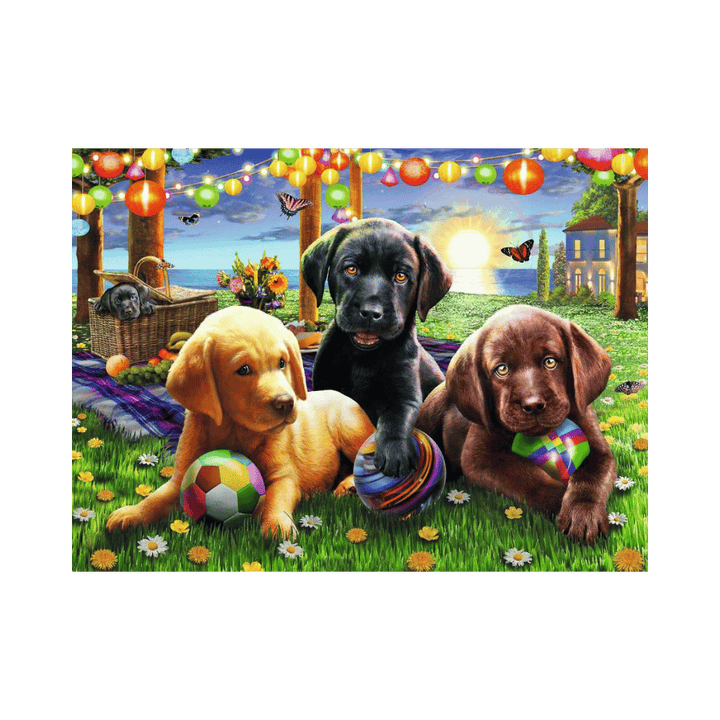 Puzzle 100 XXL: Pique-nique des chiens CASSE-TÊTE - 100 - 150 morceaux