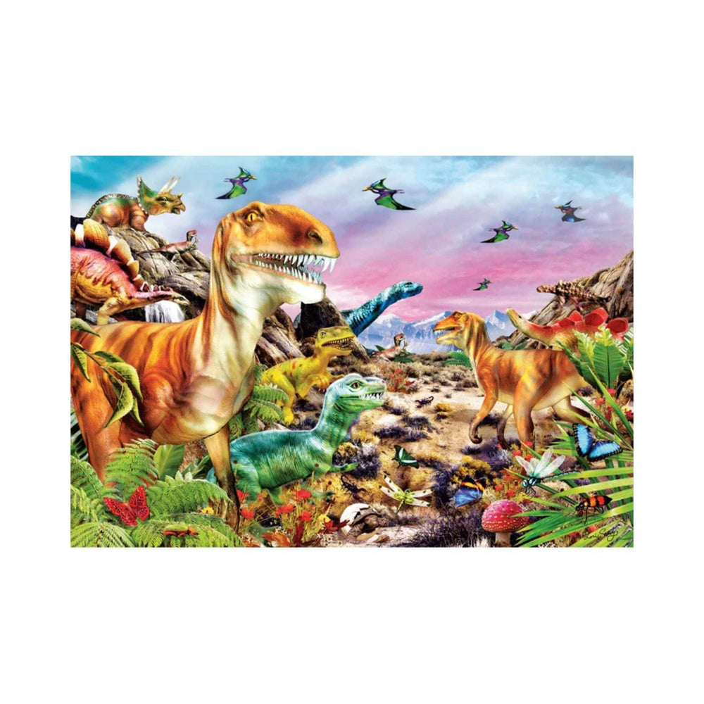 Terre de dinosaures (104 pcs) CASSE-TÊTE - 100 - 150 morceaux