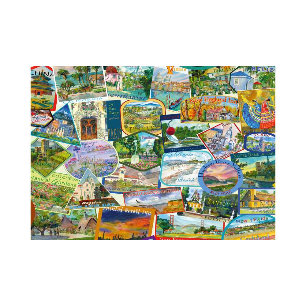 Autocollants de voyage (1000 pcs) CASSE-TÊTE - 1000 morceaux
