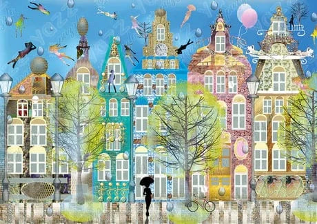 Belgian City (Puzzle 1000 pcs) CASSE-TÊTE - 1000 morceaux