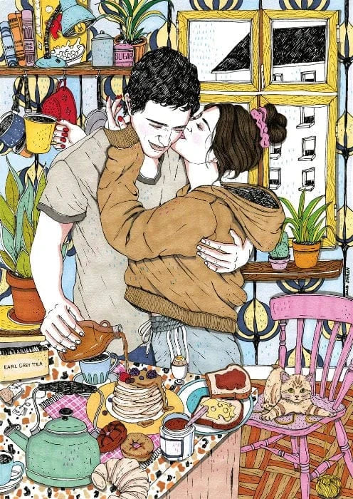 Breakfast & Love (Puzzle 1000 pcs) CASSE-TÊTE - 1000 morceaux
