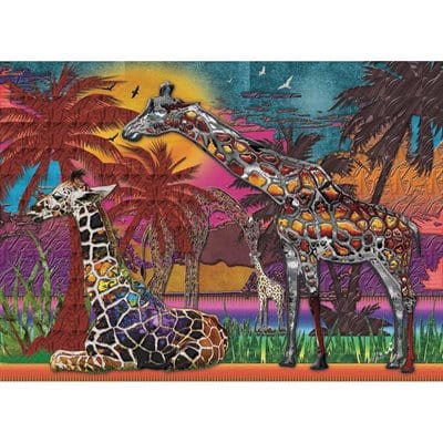 Girafes multicolores | Rainbow Giraffes (Puzzle 1000 pcs) CASSE-TÊTE - 1000 morceaux