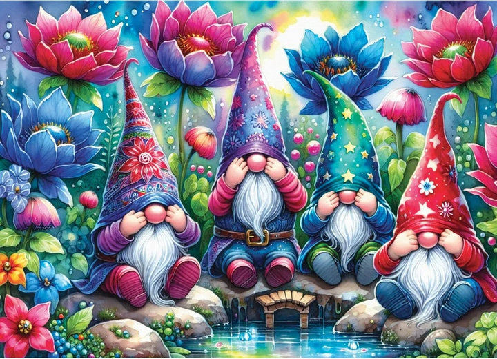 Gnomes Among Flowers (1000 pcs) CASSE-TÊTE - 1000 morceaux