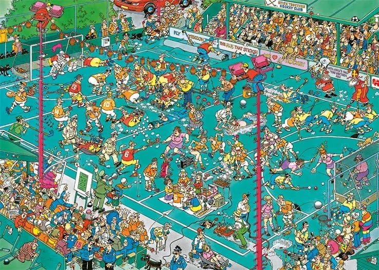 Jan van Haasteren : Hockey Championships (1000 pcs) CASSE-TÊTE - 1000 morceaux