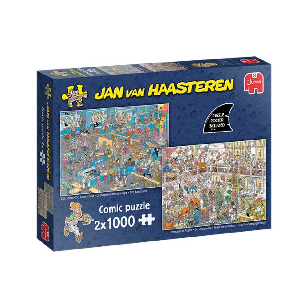 Jan van Haasteren: Magasin de brico & Projet de rénovation (2x1000 pcs) CASSE-TÊTE - 1000 morceaux