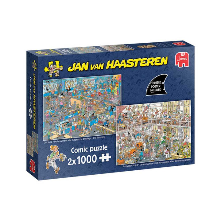 Jan van Haasteren: Magasin de brico & Projet de rénovation (2x1000 pcs) CASSE-TÊTE - 1000 morceaux