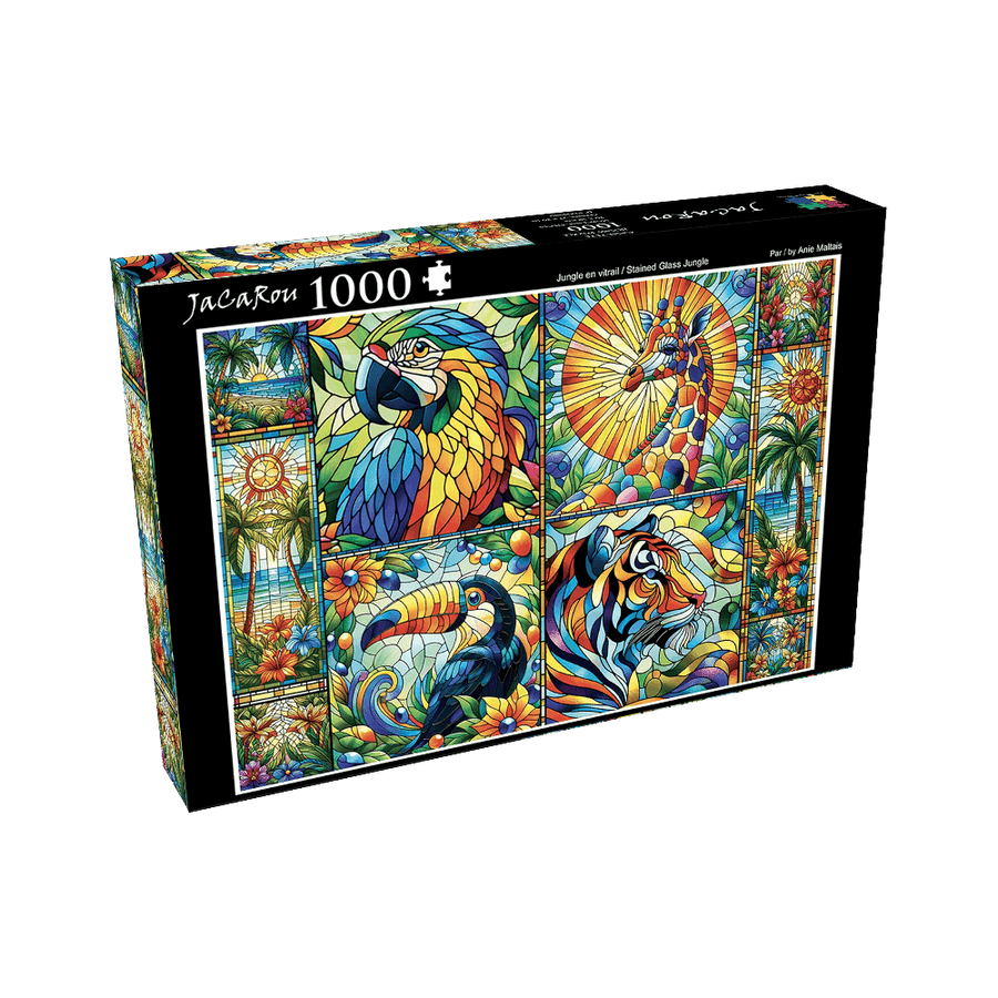 Jungle en vitrail | Stained Glass Jungle (Puzzle 1000 pcs) CASSE-TÊTE - 1000 morceaux