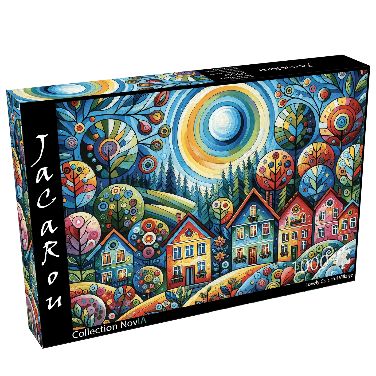 Lovely Colorful Village (1000 pcs) CASSE-TÊTE - 1000 morceaux