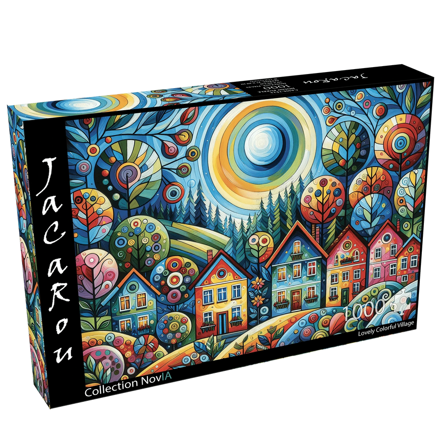 Lovely Colorful Village (1000 pcs) CASSE-TÊTE - 1000 morceaux