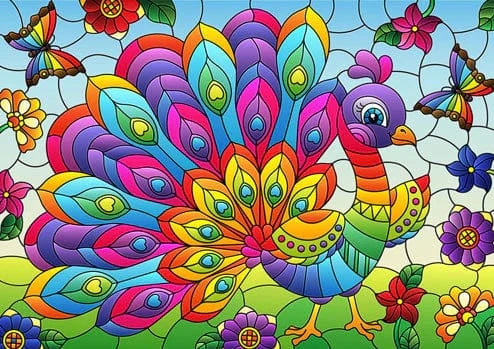 Peacock (Puzzle 1000 pcs) CASSE-TÊTE - 1000 morceaux
