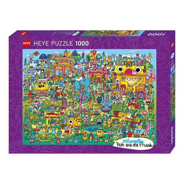 Puzzle 1000: Doodle Village, Burgerman CASSE-TÊTE - 1000 morceaux
