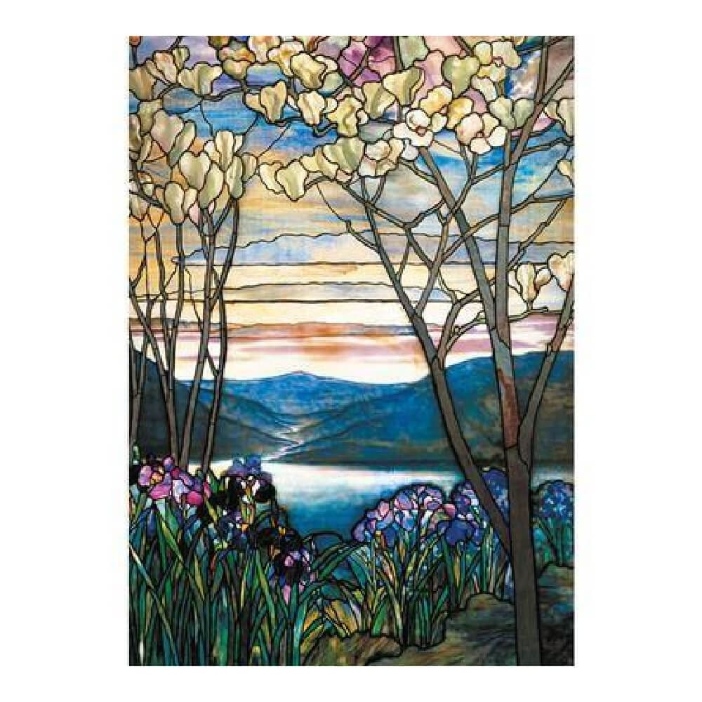 Puzzle 1000: Fenêtre magnolias & Irises CASSE-TÊTE - 1000 morceaux